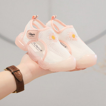 Мрежести детски сандали за момичета тип маратонка с удобна подметка