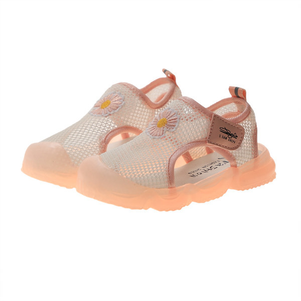 Tīkla bērnu sandales meitenēm sneaker tipam ar ērtu zoli