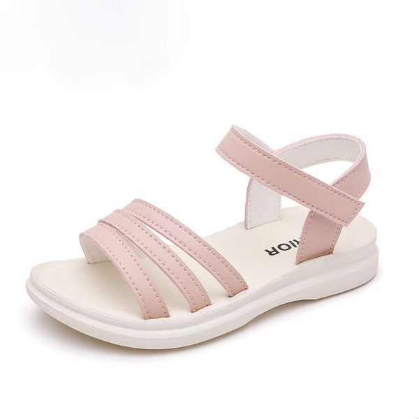 Ikdienas bērnu sandales ar ādas lencēm meitenēm