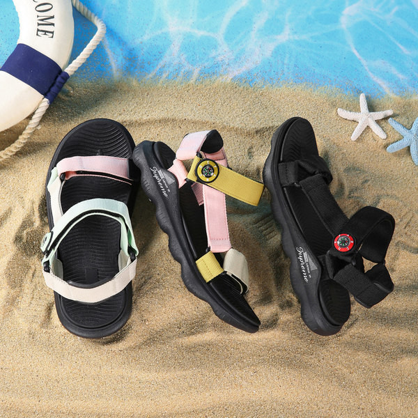 Ikdienas bērnu sandales no tekstila ar velcro aizdari