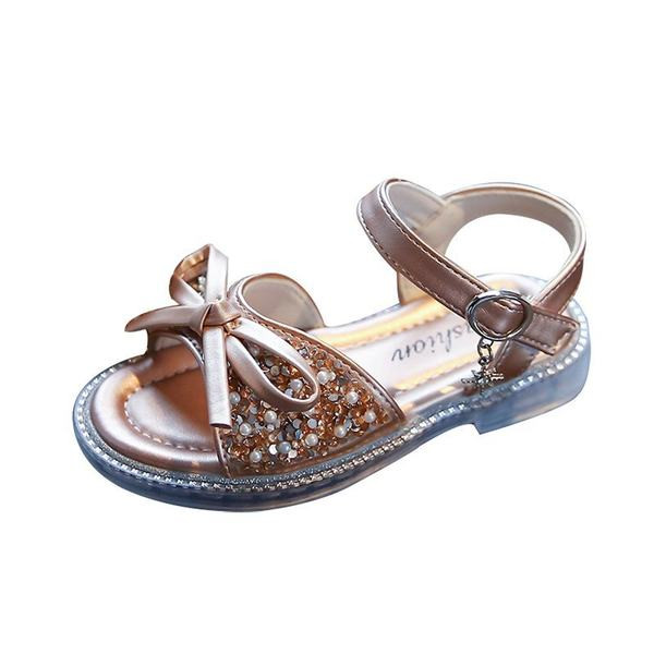 Bērnu sandales meitenēm ar lenti un pērlēm