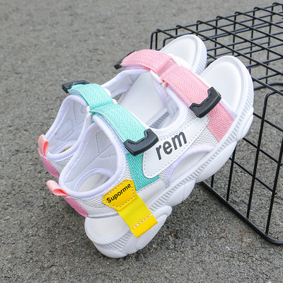 Casual σανδάλια με επιγραφές και velcro