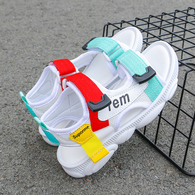 Casual σανδάλια με επιγραφές και velcro