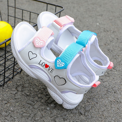 Casual σανδάλια με επιγραφές και velcro