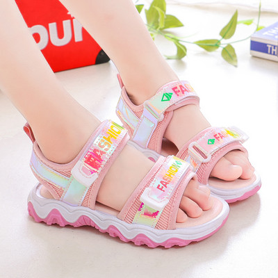 Casual σανδάλια με επιγραφές και velcro