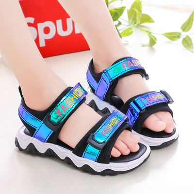 Casual σανδάλια με επιγραφές και velcro