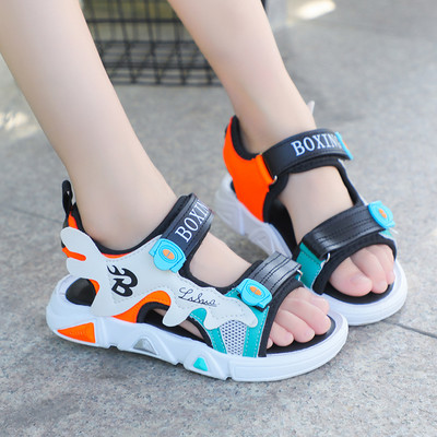 Casual σανδάλια με επιγραφές και velcro