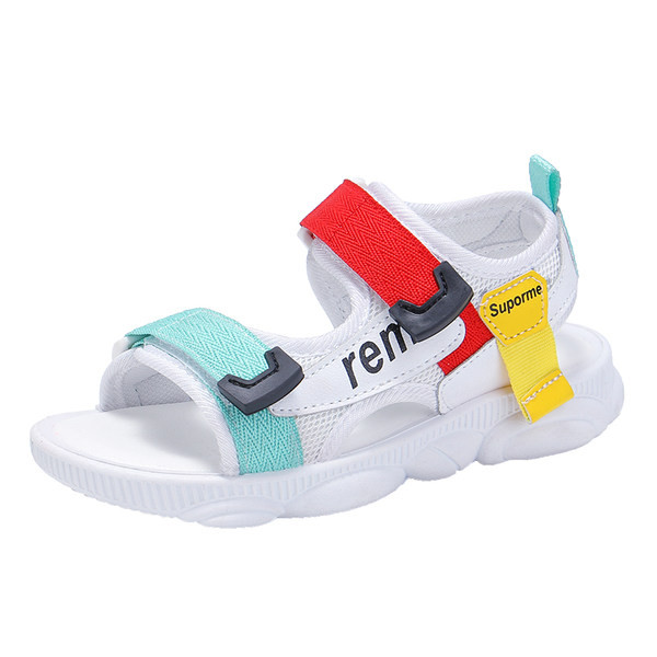 Ежедневни сандали с надписи и велкро лепенки