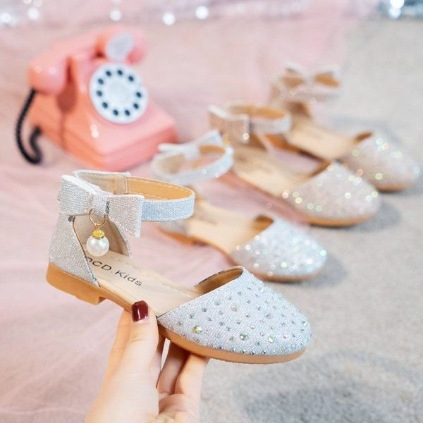 Ikdienas bērnu sandales ar akmeņiem meitenēm