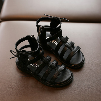 Bērnu mākslīgās ādas sandales ar rāvējslēdzēju