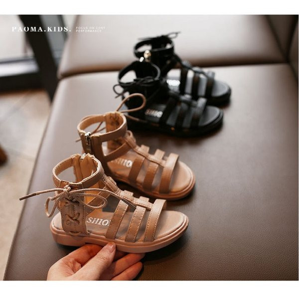 Bērnu mākslīgās ādas sandales ar rāvējslēdzēju