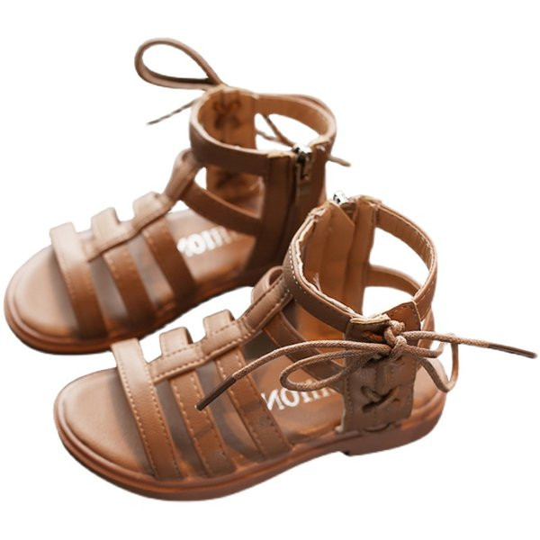 Bērnu mākslīgās ādas sandales ar rāvējslēdzēju