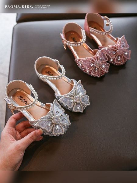 Bērnu sandales ar 3D dekorācijas pērlēm un dekoratīviem akmeņiem