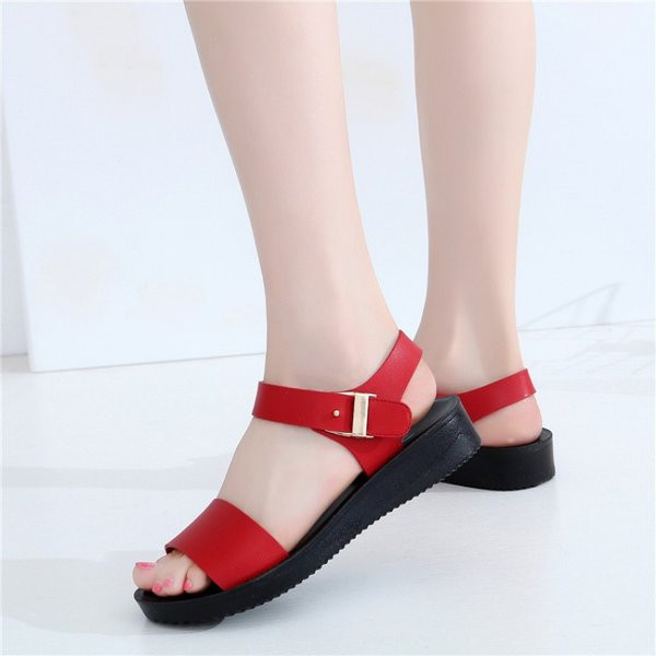 Bērnu ikdienas mākslīgās ādas sandales ar sprādzi