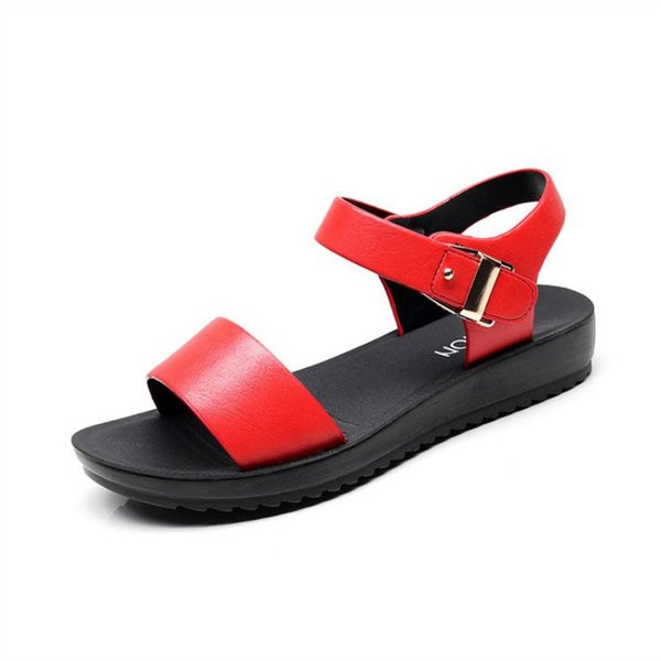 Bērnu ikdienas mākslīgās ādas sandales ar sprādzi