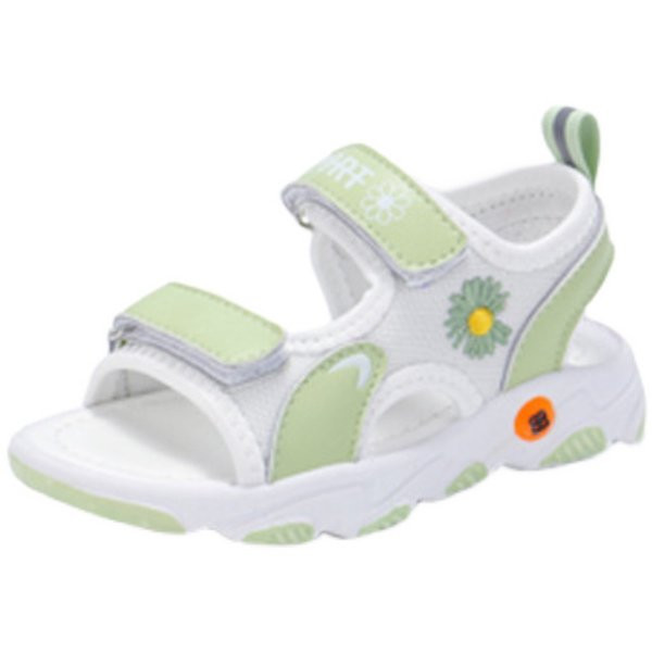 Bērnu tekstila sandales ar izšuvumiem un uzlīmēm