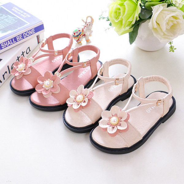 Jauns bērnu sandaļu modelis ar ziediem - meitenēm