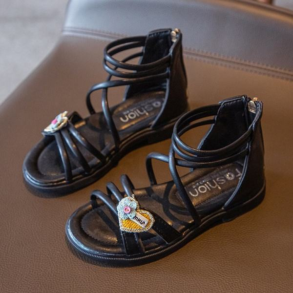 Bērnu sandales no eko ādas ar 3D elementu