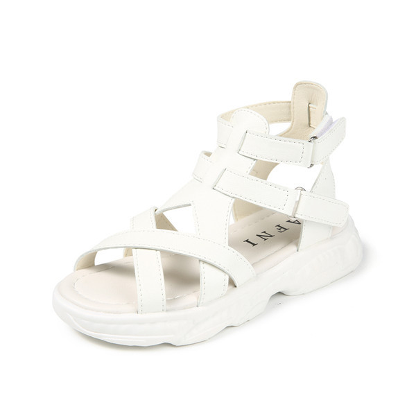 Bērnu sandales no eko ādas ar velcro un mīkstu zoli