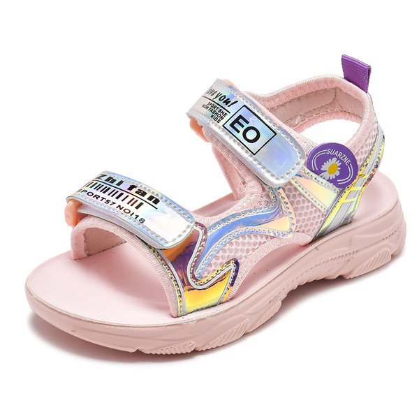 Ikdienas bērnu sandales ar uzlīmēm