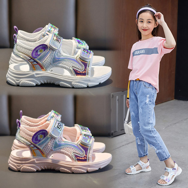 Ikdienas bērnu sandales ar uzlīmēm