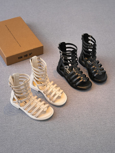 Jauns bērnu mākslīgās ādas sandaļu modelis ar rāvējslēdzēju meitenēm