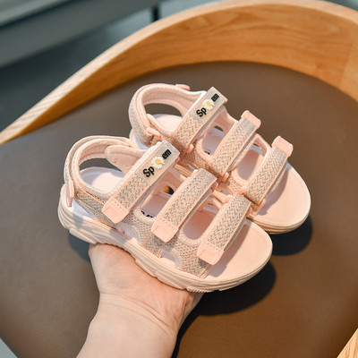 Casual παιδικά σανδάλια με στερέωση velcro και επίπεδη σόλα