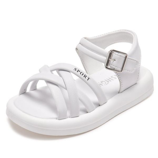 Детски кожени неплъзгащи се сандали с катарама 