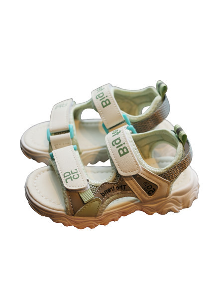 Детски сандали с велкро закопчаване с надпис 
