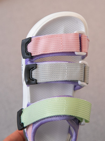 Ежедневни детски сандали за момичета от текстил с велкро закопчаване