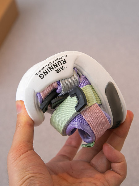 Ежедневни детски сандали за момичета от текстил с велкро закопчаване