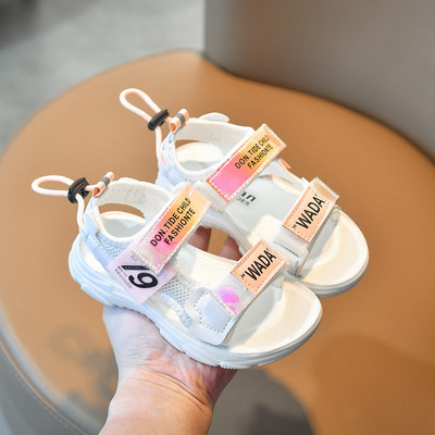 Casual παιδικά σανδάλια για κορίτσια με στερέωση velcro