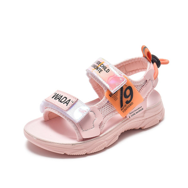 Ежедневни детски сандали за момичета с лепенки 