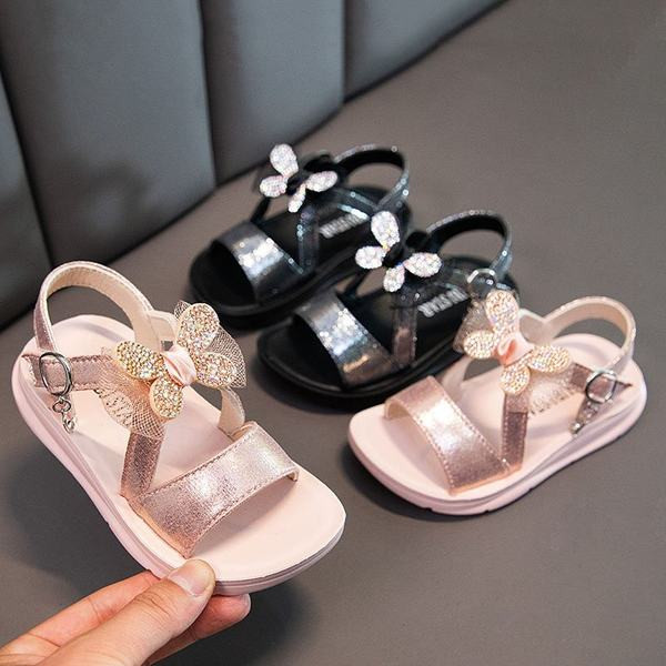 Детски ежедневни сандали с равна подметка в два цвята