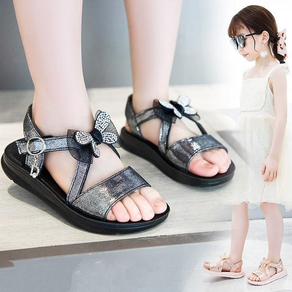 Детски ежедневни сандали с равна подметка в два цвята