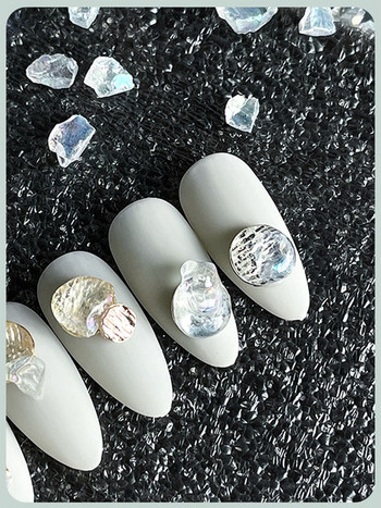 Ασύμμετρες διαφανείς πέτρες για διακόσμηση νυχιών