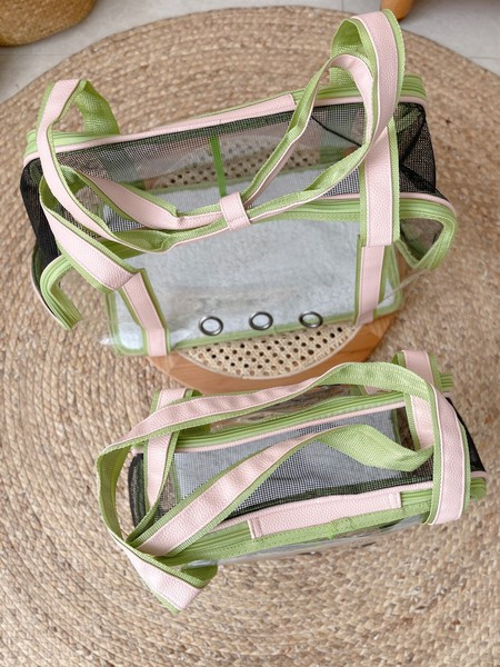 Преносима прозрачна чанта за домашни любимци с цип 