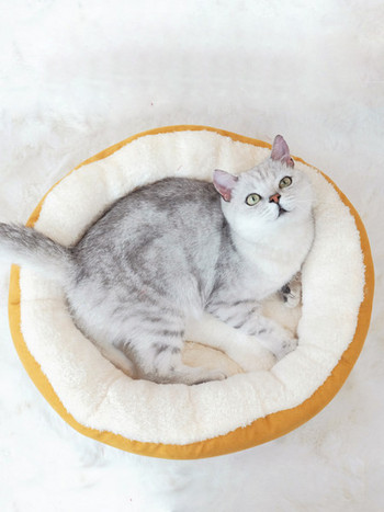 Βελούδινο κρεβάτι για γάτες σε διάφορα χρώματα