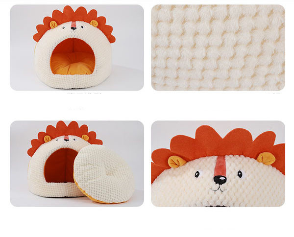 Плюшено легло с 3D елемент-подходящо за котки 