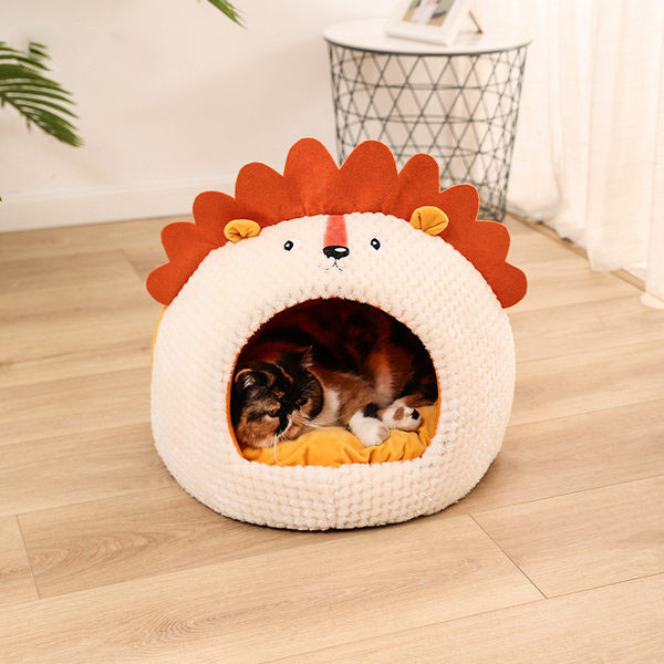 Плюшено легло с 3D елемент-подходящо за котки 