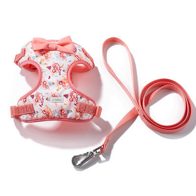 Нагръдник с повод за кучета с панделка