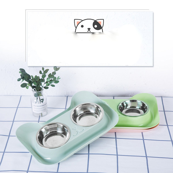 Διπλό ανοξείδωτο μπολ για γάτες ή σκύλους