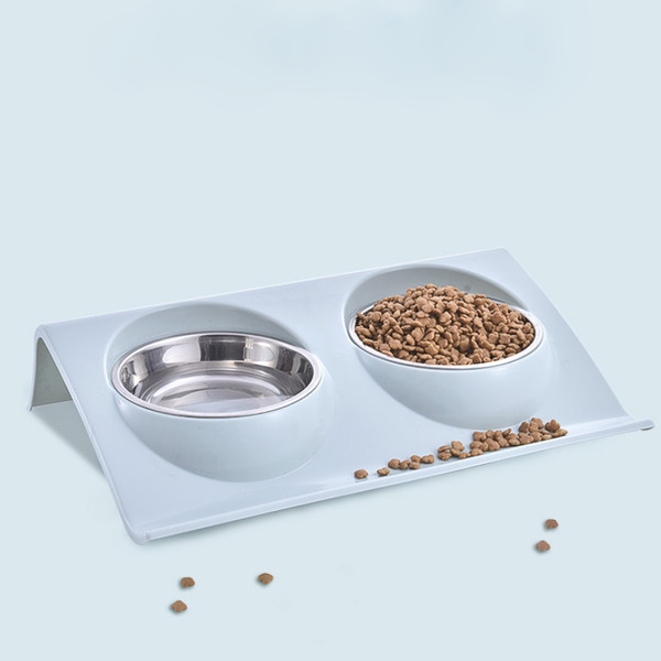 Διπλό μπολ για φαγητό και νερό για σκύλους ή γάτες