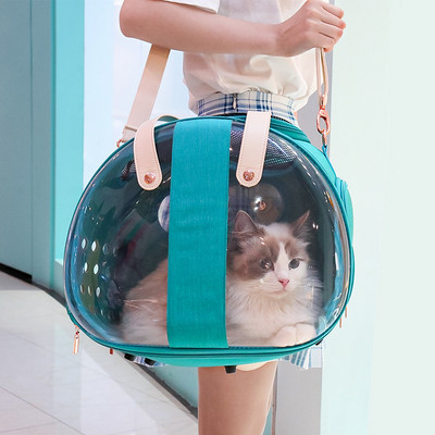 Trijų spalvų nešiojamas kvėpuojantis katės krepšys