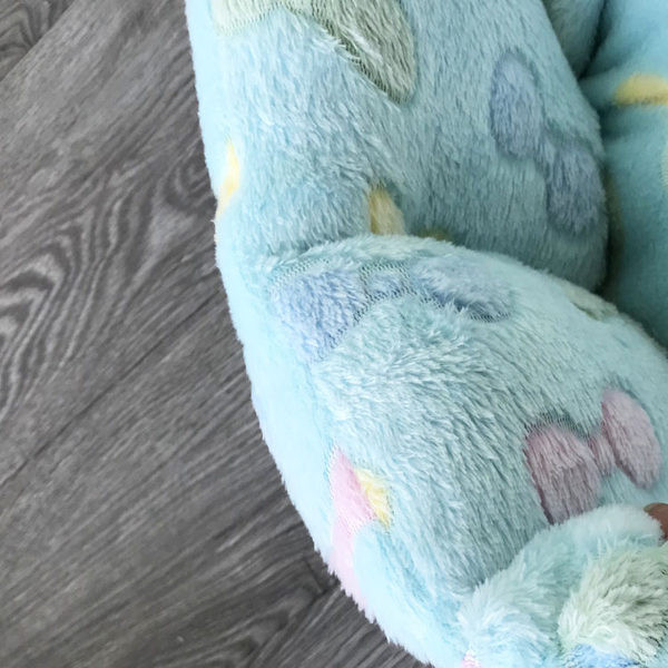 Trijų spalvų minkštas pūkų lova katėms