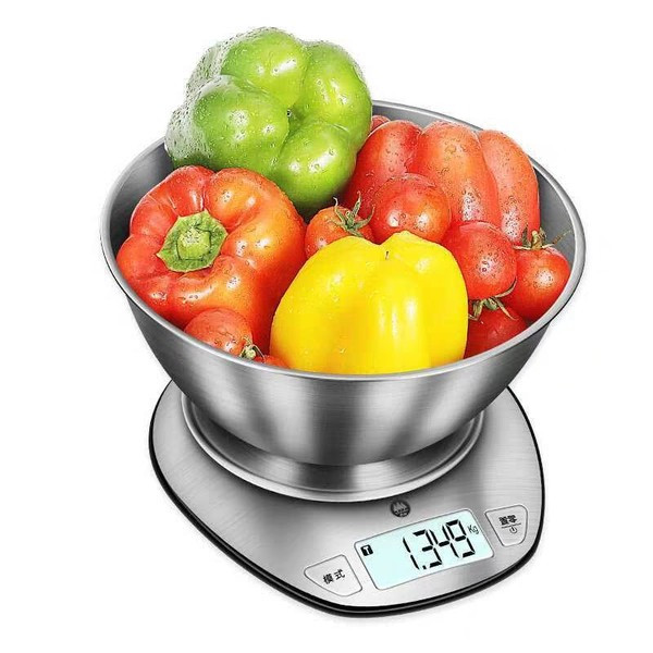 Elektroniskie virtuves svari ar bļodu