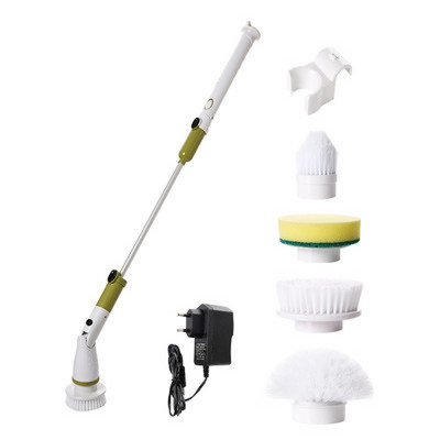 Belaidis šepetys automatiniam valymui su ilga rankena ir keičiamais priedais