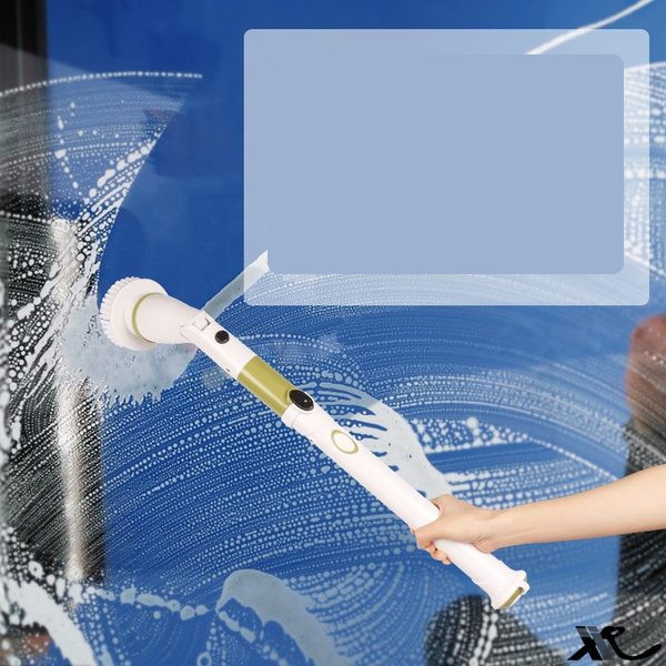 Belaidis šepetys automatiniam valymui su ilga rankena ir keičiamais priedais