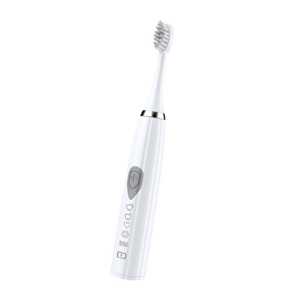 Electric toothbrush with soft bristles in three colors