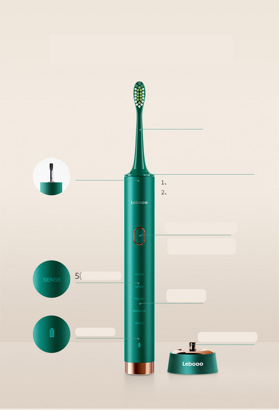 Elektrinis šepetys su 8 keičiamomis galvutėmis